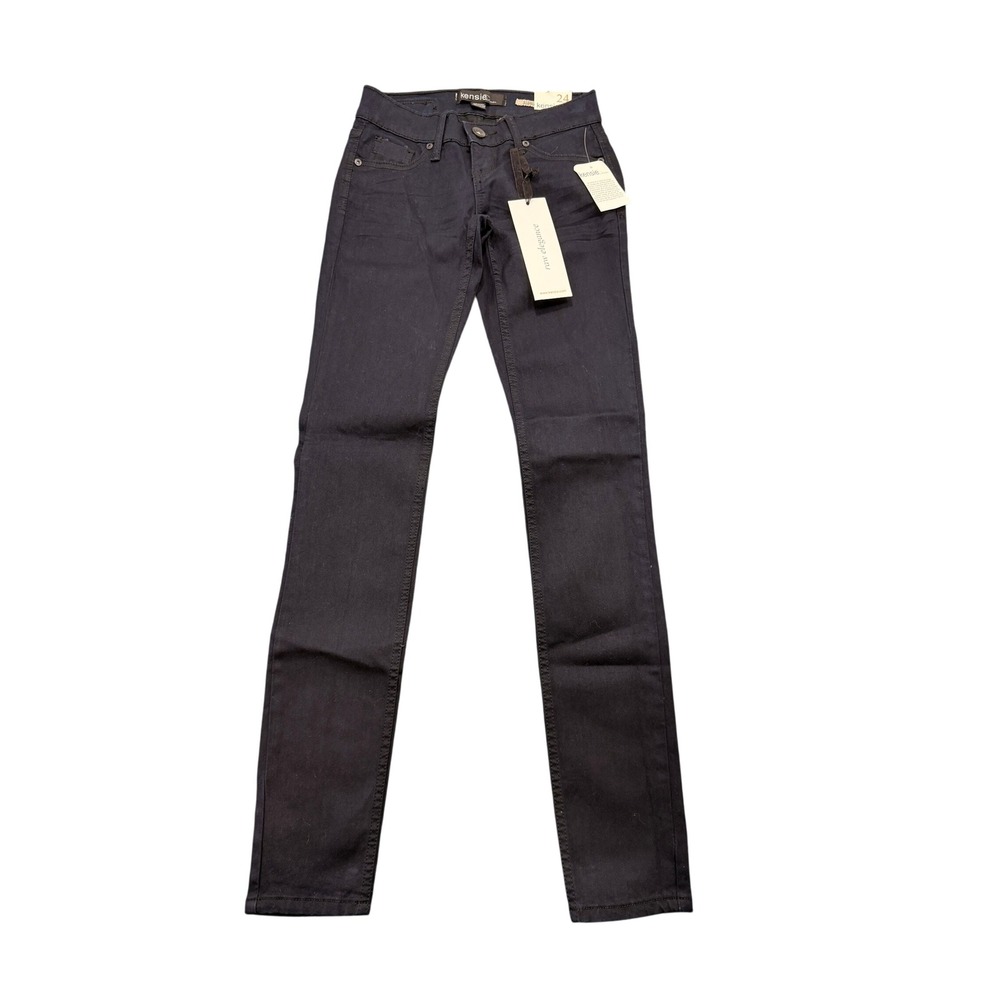 Kensie Scarlett Skinny Leg Jeans Dark Indigo Raw Elegance Size 24 NEW